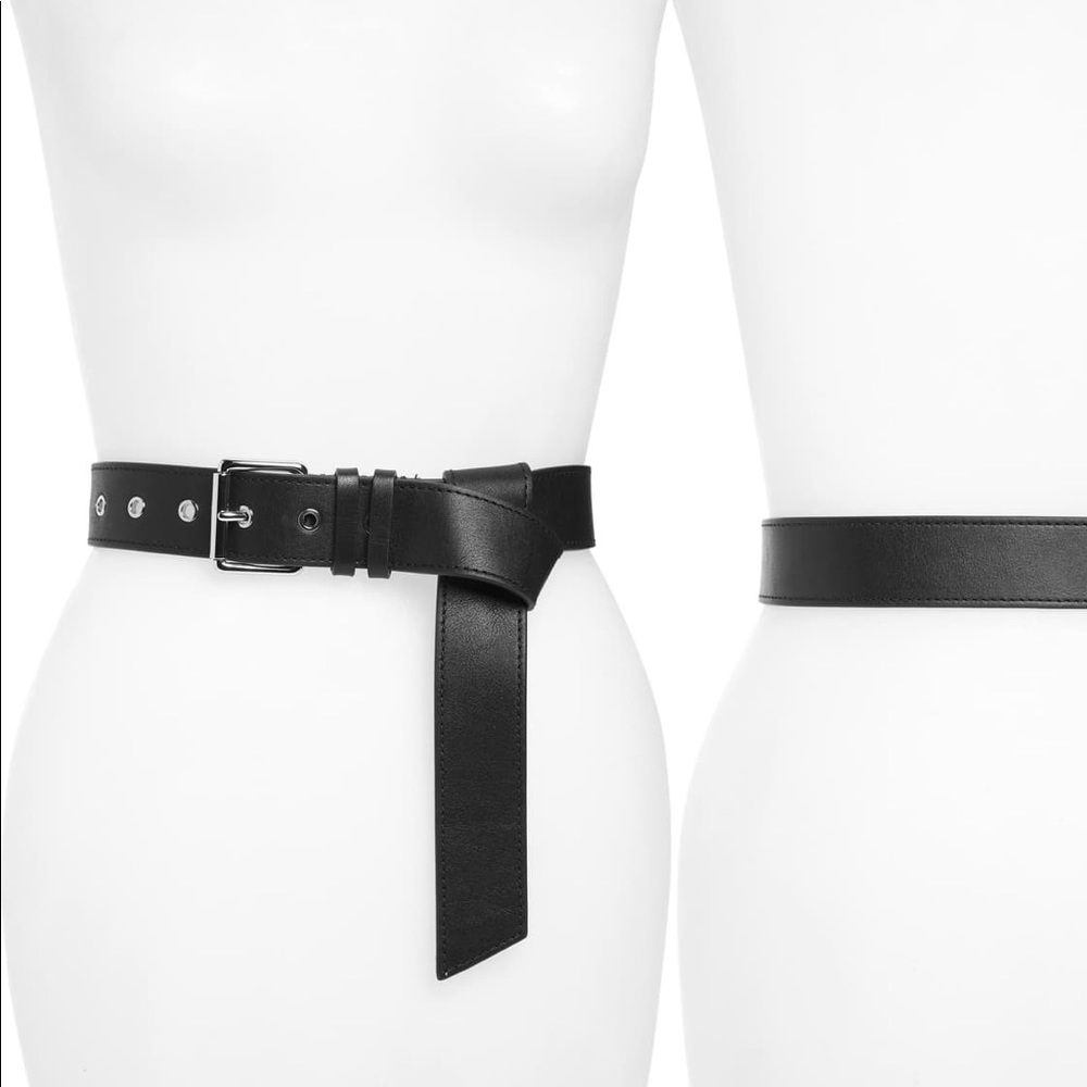 ALLSAINTS Brown flip tie belt